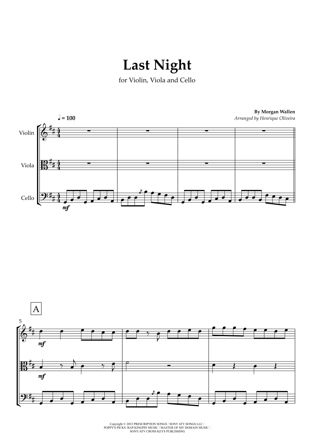 Last Night (arr. Henrique Oliveira)