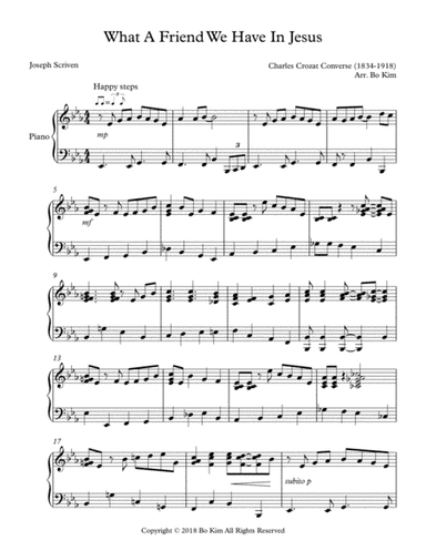 What A Friend We Have In Jesus (arr. Bo Kim)