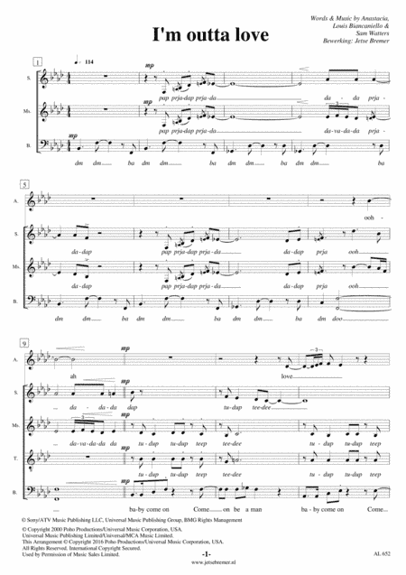 I'm Outta Love (arr. Jetse Bremer)