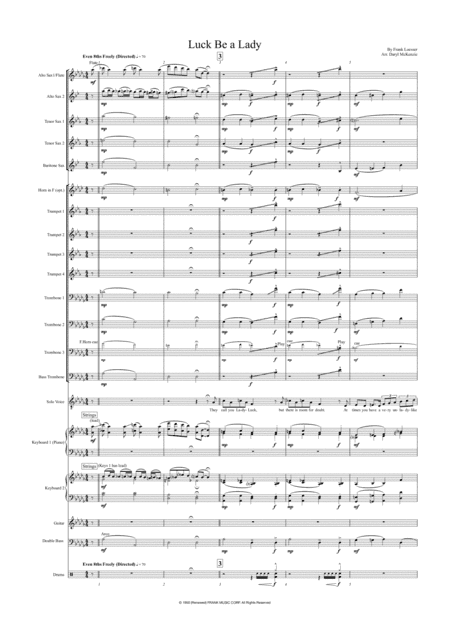 Luck Be A Lady Japanese Version (arr. Daryl McKenzie)