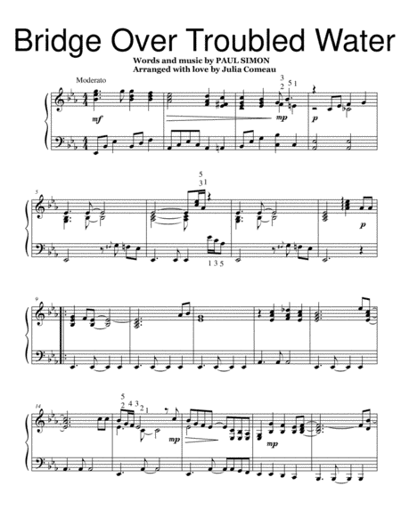 Bridge Over Troubled Water (arr. Julia Karrandjas)
