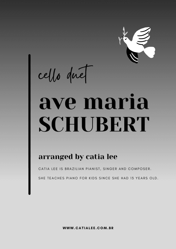 Ave Maria - Schubert for Cello duet - Bb major (arr. Catia Lee)