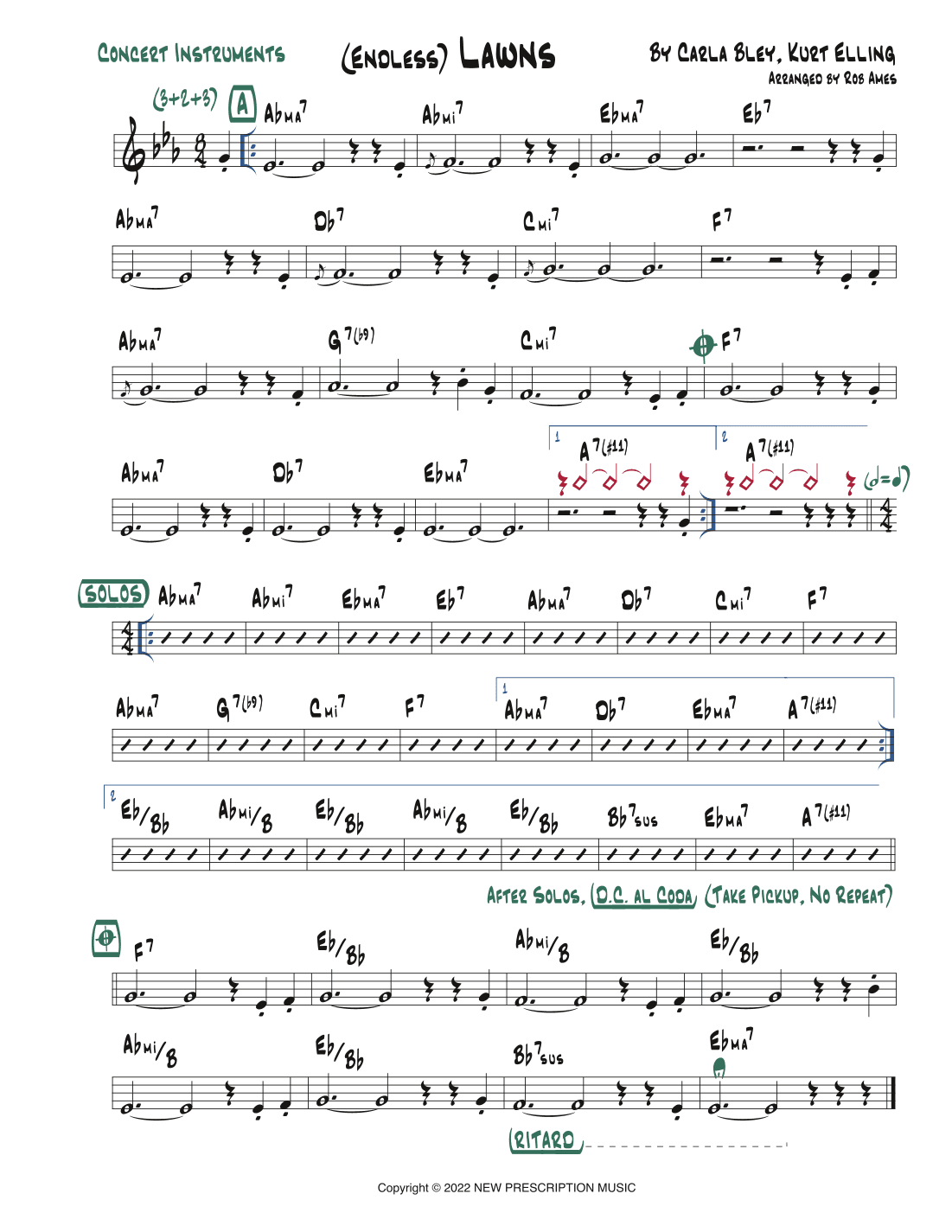 Endless Lawns (arr. Rob Ames)