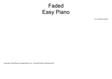 Faded (arr. @caracoltracks)