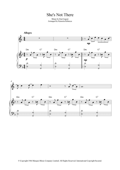 She's Not There (arr. Kaiserin Rebecca)
