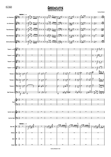 Greencuffs - Big Band jazz/latin version of Greensleeves (arr. Jonathan Spencer)