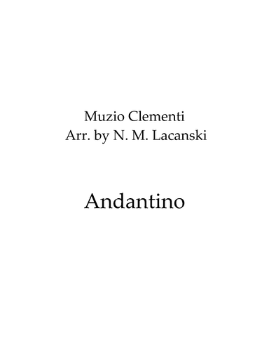 Andantino (arr. Nick M Lacanski)