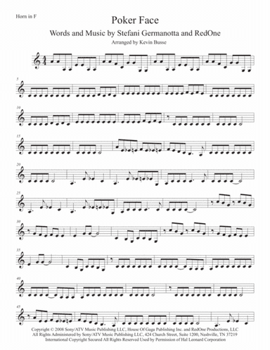 Poker Face (arr. Kevin Busse)
