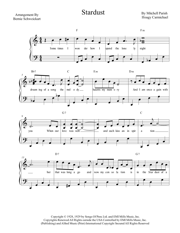 Stardust (arr. Bernie Schweickart)