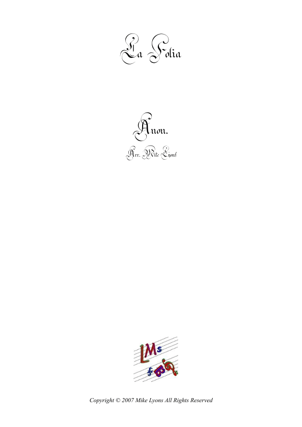 Double Reed Quintet - Variations on La Folia (arr. Mike Lyons)
