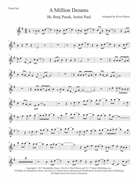 A Million Dreams (arr. Kevin Busse)