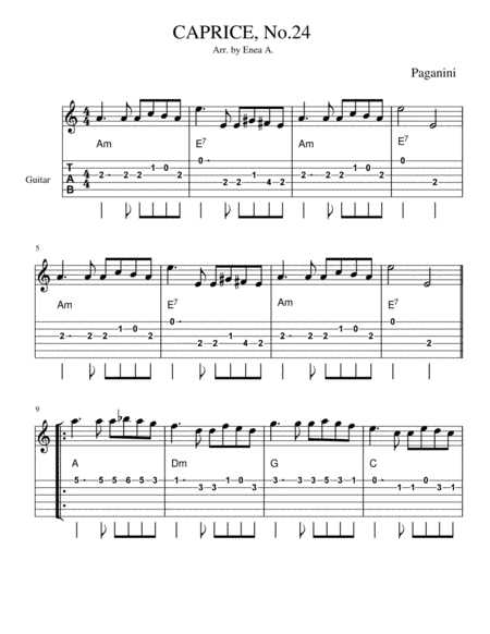CAPRICE, No. 24 (arr. Enea A.)