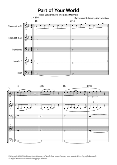 Part Of Your World (reprise) (arr. Jackson Spindler)