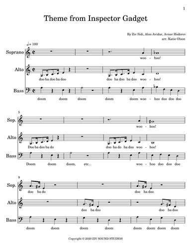 Inspector Gadget (arr. Katie Olson)