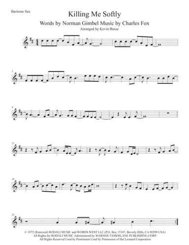 Killing Me Softly With His Song (arr. Kevin Busse)
