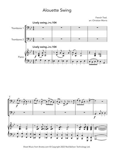 Alouette Swing (arr. Christian Morris)