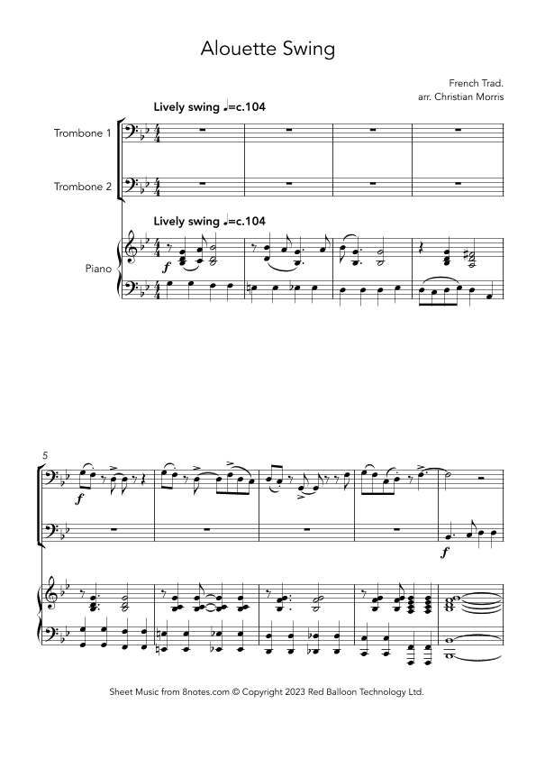 Alouette Swing (arr. Christian Morris)