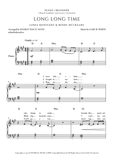 Long Long Time (arr. Danilo "Daca" Alves)
