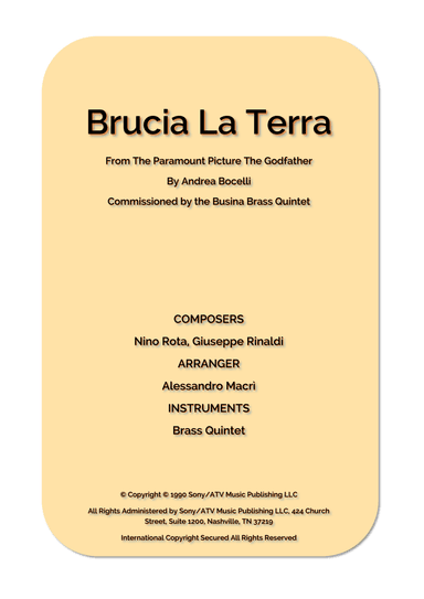 Brucia La Terra (arr. Alessandro Macrì)