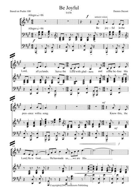 Be Joyful (SATB)