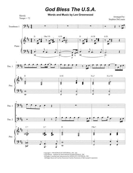 God Bless The U.S.A. (arr. Stephen DeCesare)