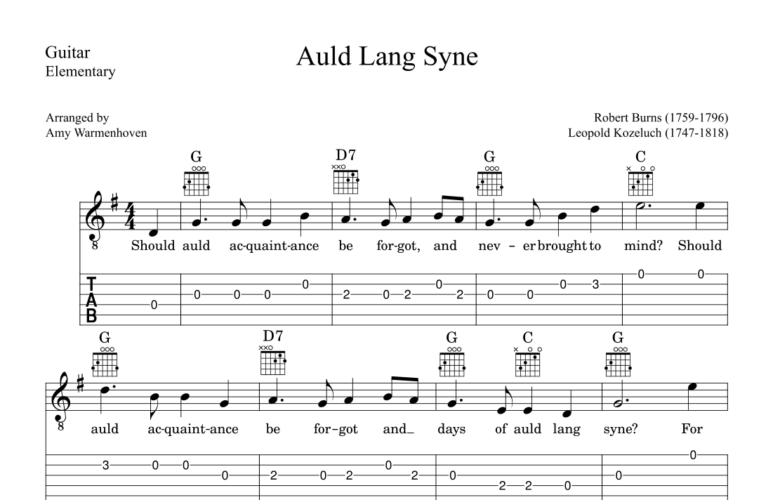 Auld Lang Syne (arr. Amy Warmenhoven)