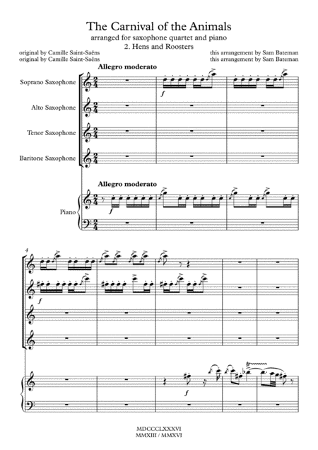 The Carnival of the Animals - 2. Hens and Roosters (arr. Sam Bateman)