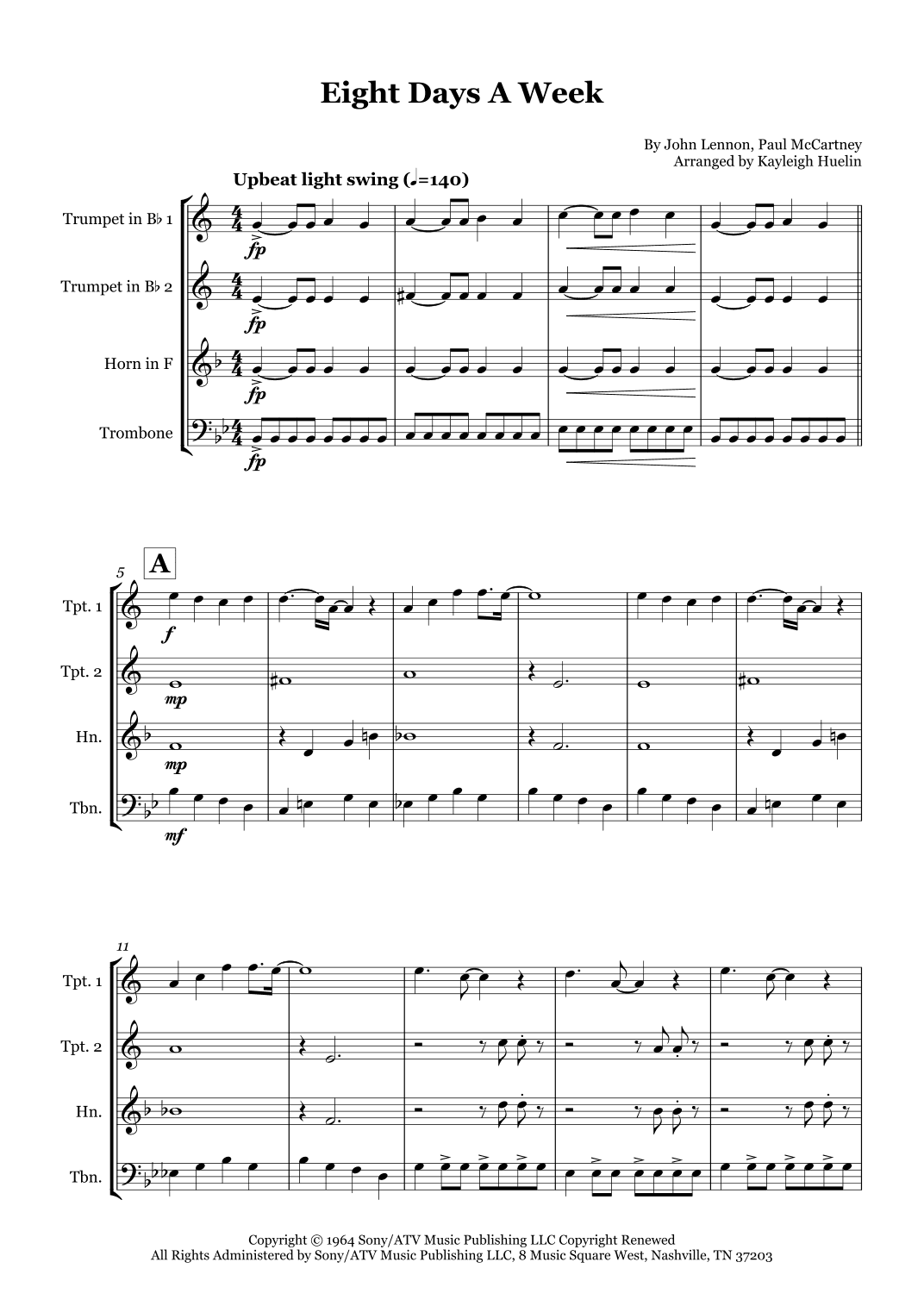 Eight Days A Week (arr. Kayleigh Huelin)