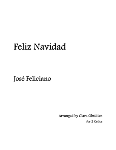 Feliz Navidad (arr. Clara Obsidian)