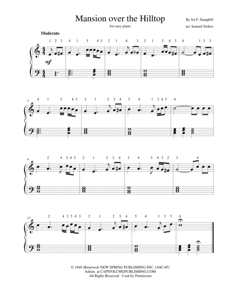 Mansion Over The Hilltop (arr. Samuel Stokes)