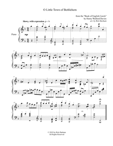 O Little Town of Bethlehem (arr. Rick Barham)