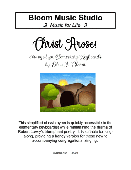 Christ Arose - Late Elementary Keyboard, Piano, & Organ (arr. Edna J. Bloom)