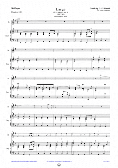 Largo (Serse) (arr. Josef STASTNY)