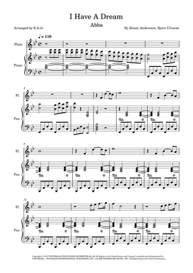 I Have A Dream (arr. E.A Jr)