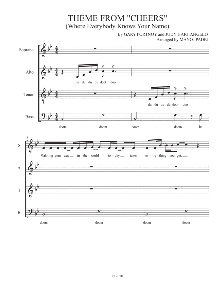 Where Everybody Knows Your Name (arr. Manoj Padki)