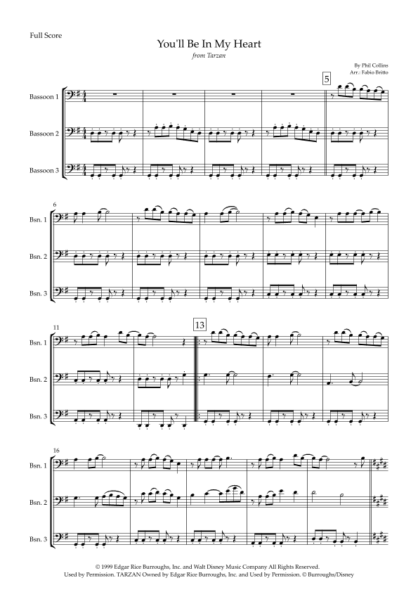 You'll Be In My Heart (arr. Fabio Britto)