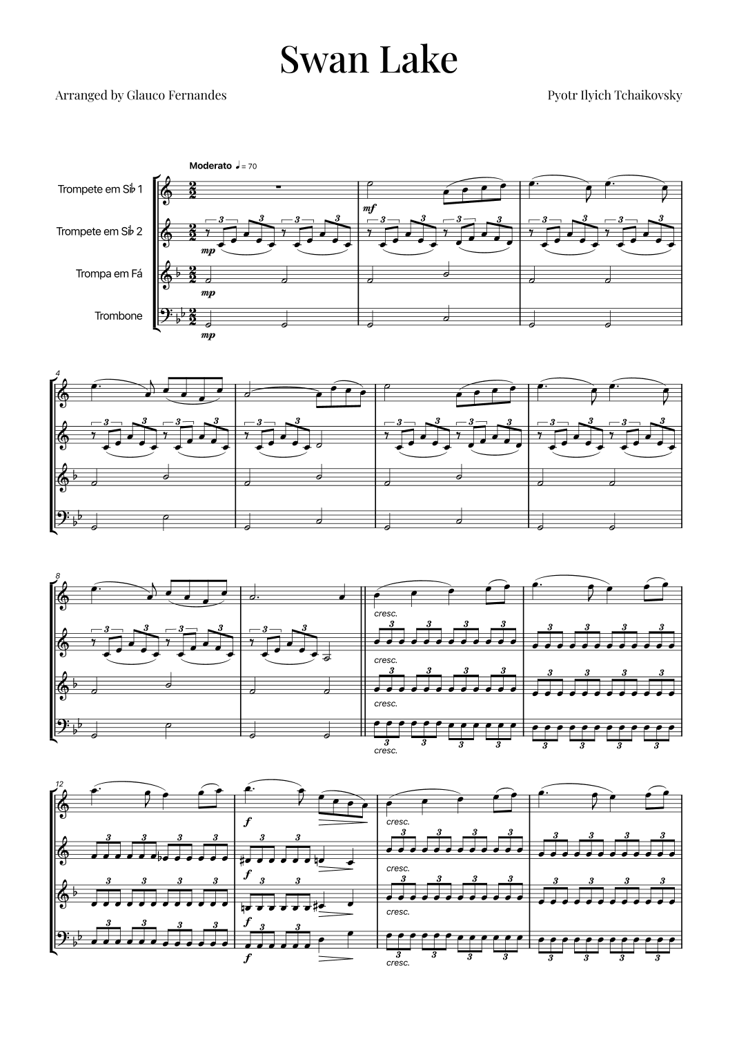 Swan Lake (arr. Glauco Fernandes)
