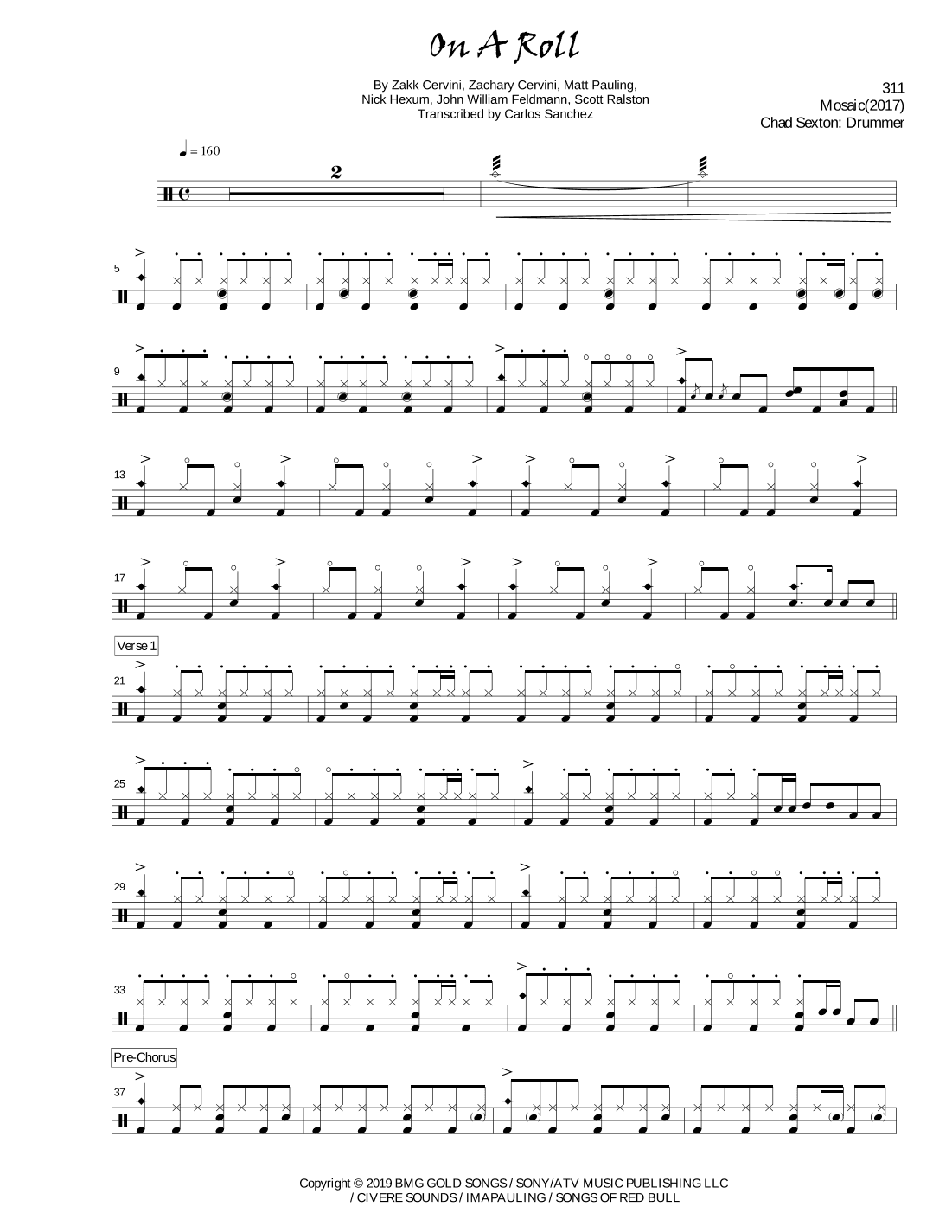 On A Roll (arr. Carlos Sanchez)
