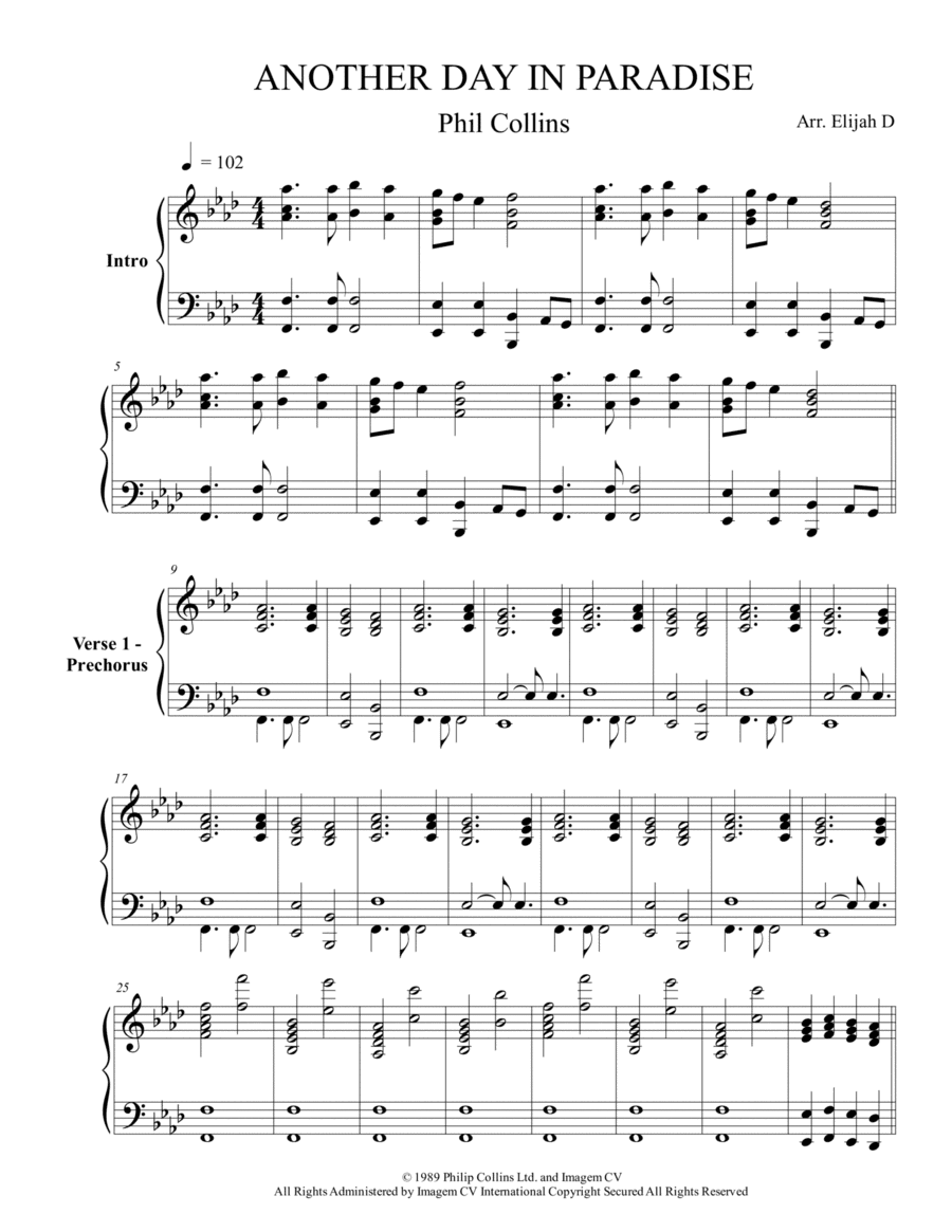 Another Day In Paradise (arr. Music Greatness)