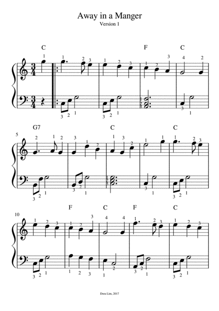 Away in a Manger - Harp (Version 1) (arr. Dora Lim)