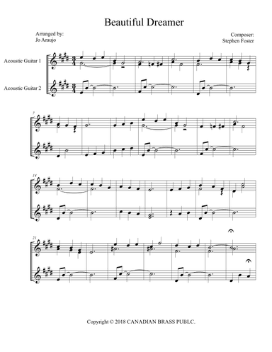 BEAUTIFUL DREAMER (arr. JO ARAÚJO)