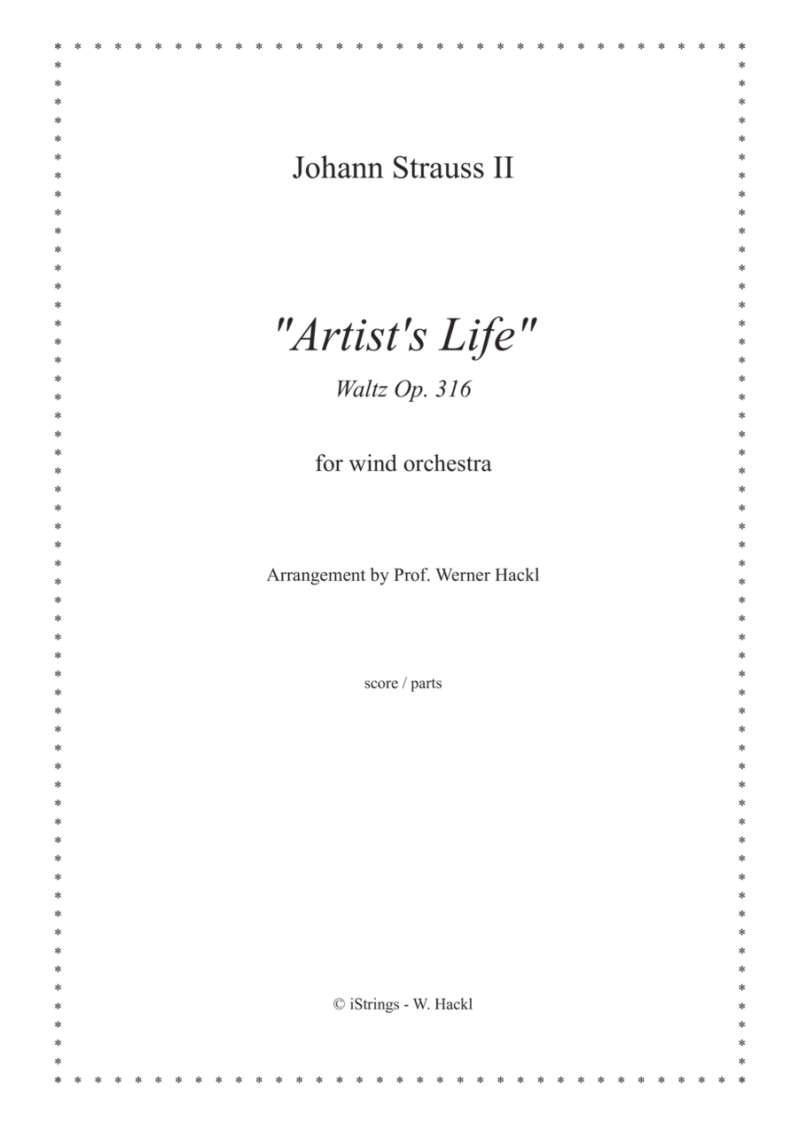 "Artist's Life" - Waltz (arr. Werner Hackl)