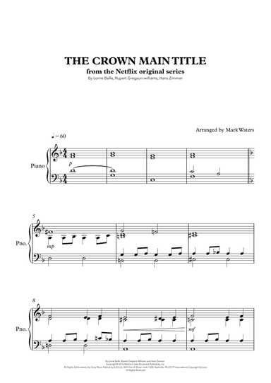 The Crown Main Theme (arr. Mark Waters)