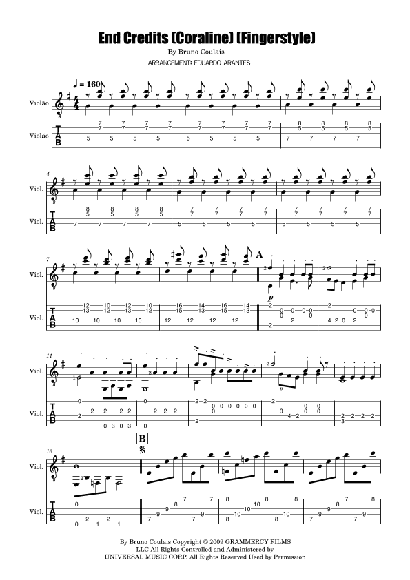 End Credits (arr. Eduardo Arantes)