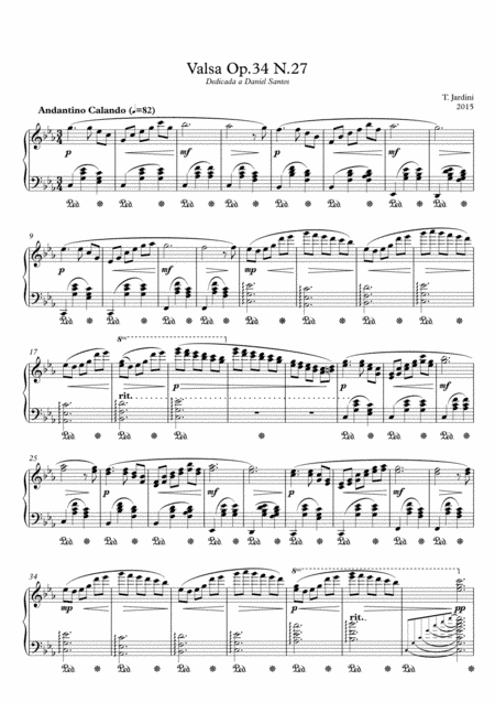 Op.34 Waltz N.27 Andantino Calando in C Minor