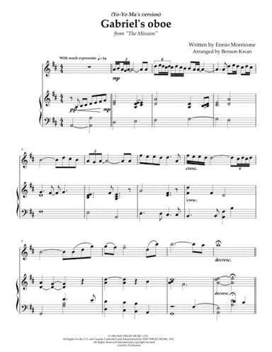 Gabriel's Oboe (arr. Benson Kwan)