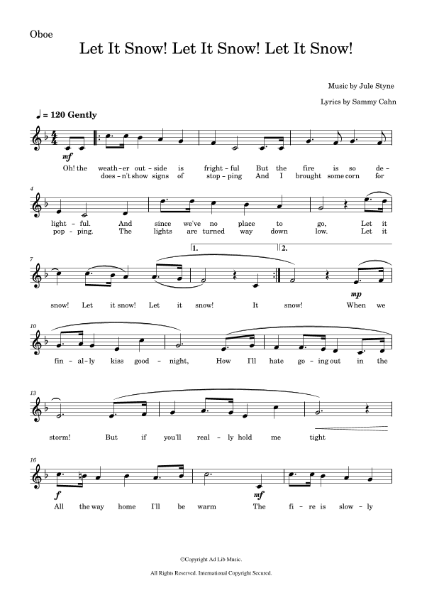 Let It Snow! Let It Snow! Let It Snow! (arr. Music Ad Lib)