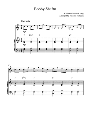 Bobby Shafto (arr. Kaiserin Rebecca)