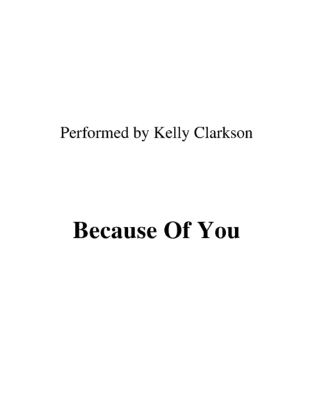 Because Of You (arr. Ronn M)