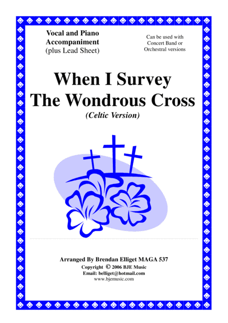 When I Survey The Wondrous Cross (Celtic Version) - Piano and Vocal PDF (arr. Brendan Elliget MAGA 537)